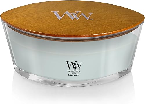 Miniatura 2 de WoodWick - Vela elipse, abedul de magnolia, 16 onzas