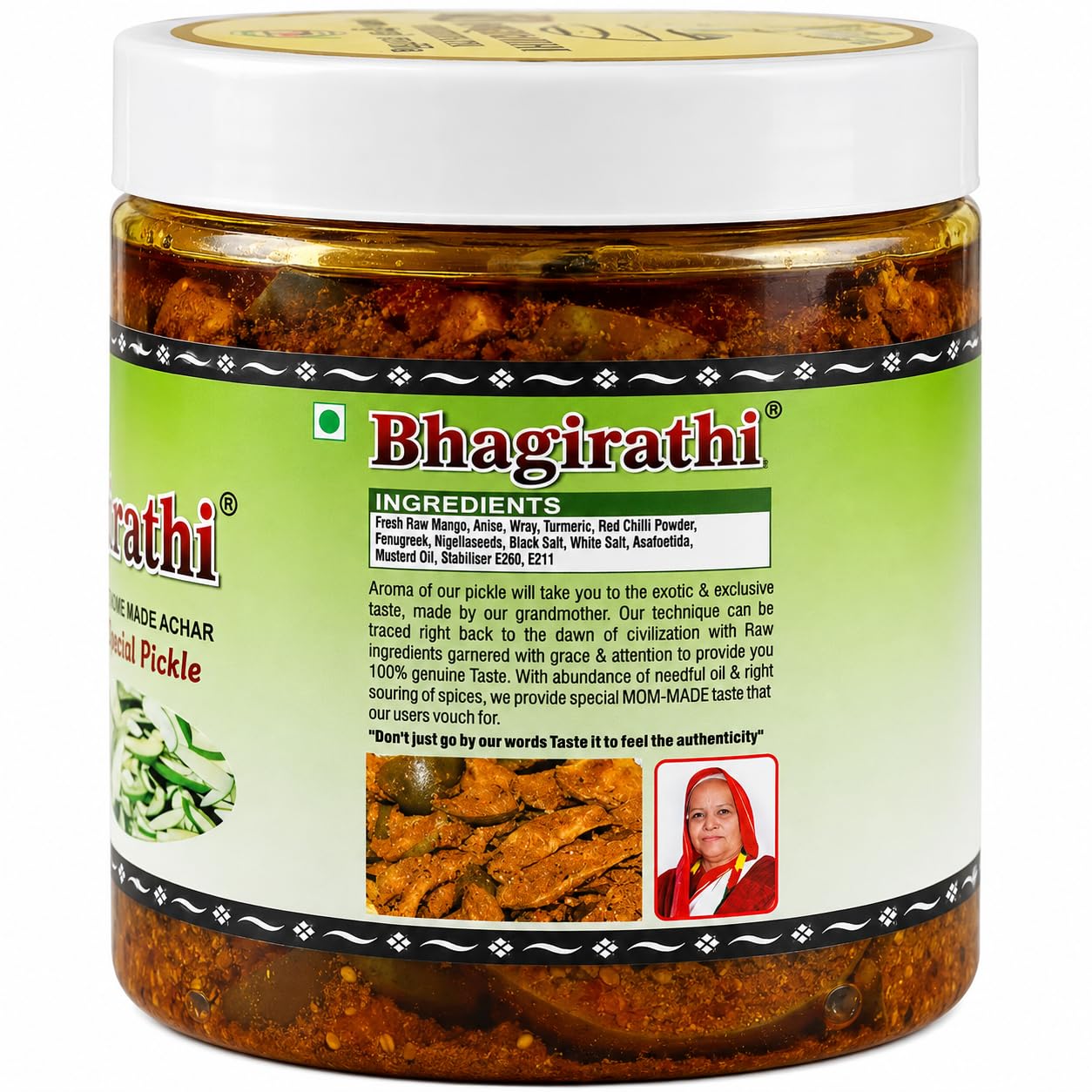 Bhagirathi Mango Special Pickle 500g Fleshy Aam Guda Wala Achar Fleshy & Juicy Cut Mangoes in Traditional Spice Blend 100% Homemade Style Zero Additives 1