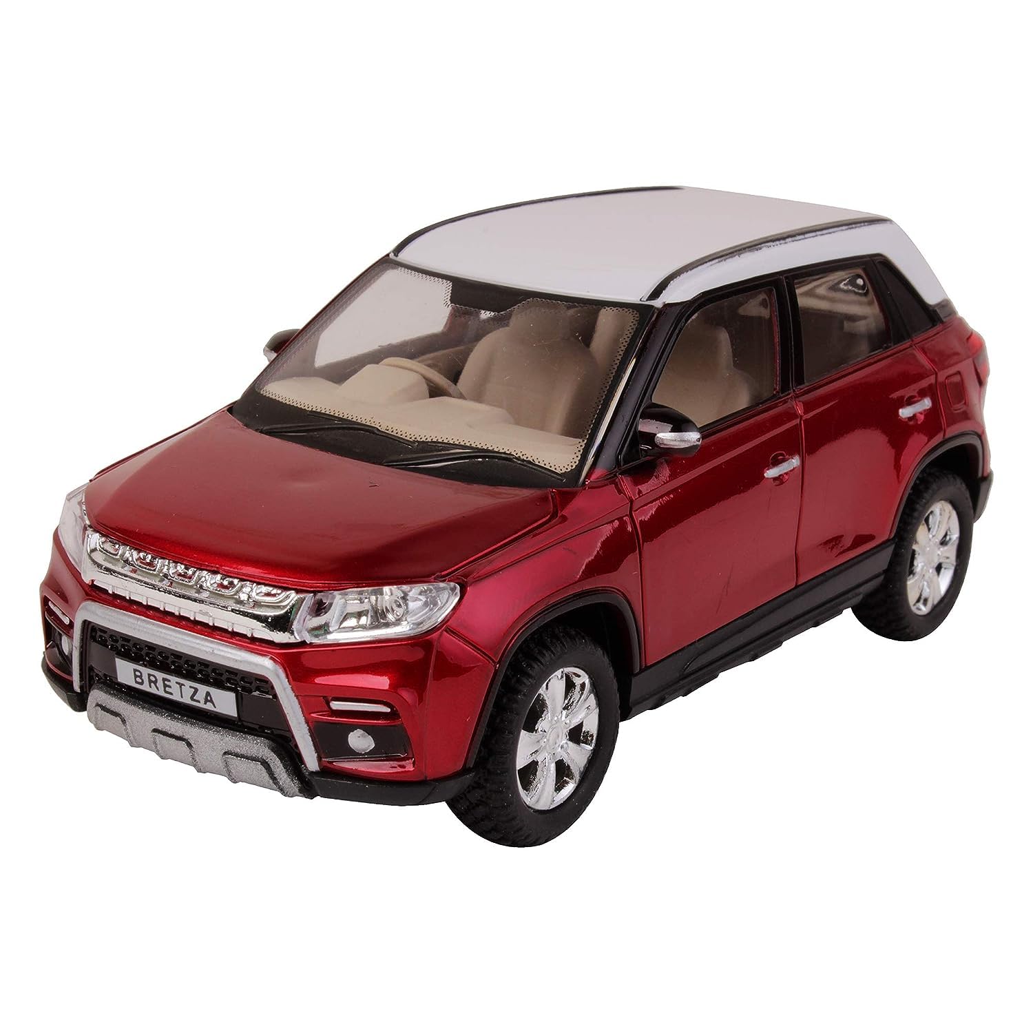 The Game Begins Kid's Brezza Miniature Pull Back Action Model Car Toy (Red)