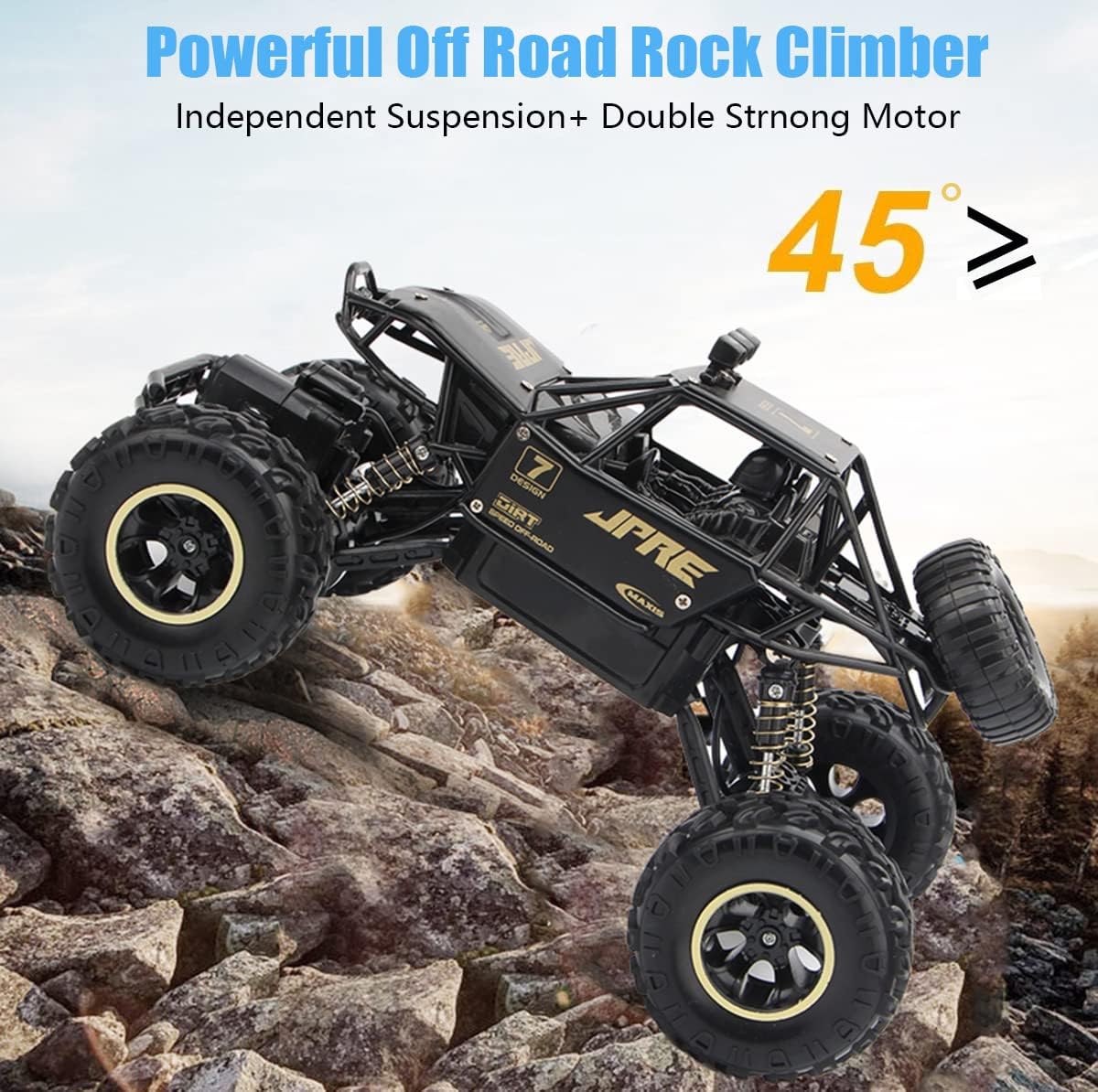 HFAN Remote Control Cars, RC Car 2.4Ghz 114 Scale 4WD 25MPH Monster