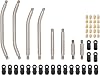 MEUS Racing SCX24 Links Double Bent Links High Clearance Chassis Links Set for Axial 1/24 SCX24 Deadbolt AXI90081 B17 AXI00004 RC Crawler (Titanium Alloy)