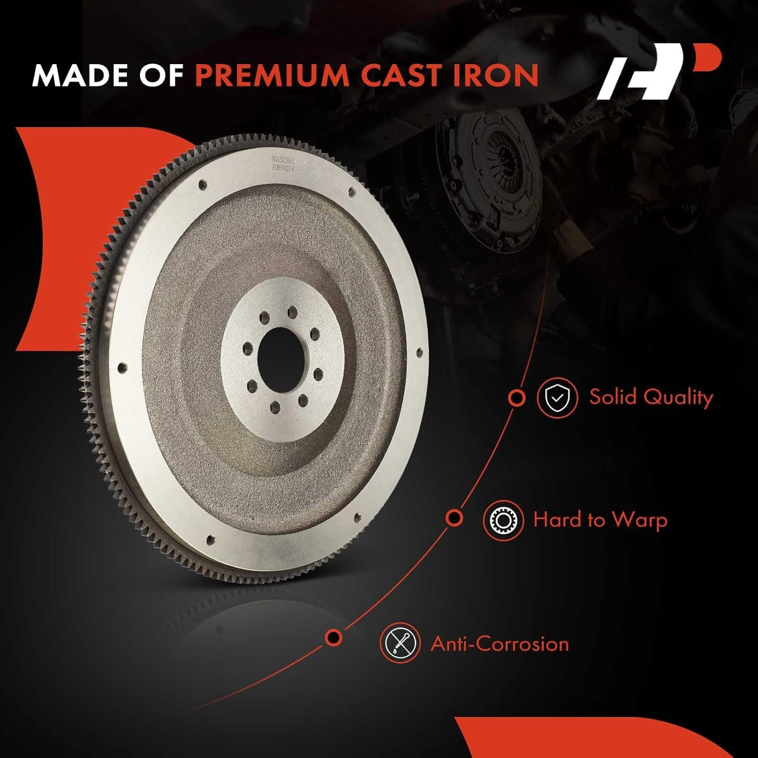 A-Premium Clutch Flywheel Compatible with Dodge Ram 1500 2002-2008, Dakota 2001-2009 & Mitsubishi Raider 2006-2009, 3.7L 4.7L, Manual Transmission, 8 Bolt Holes, 143 Teeth