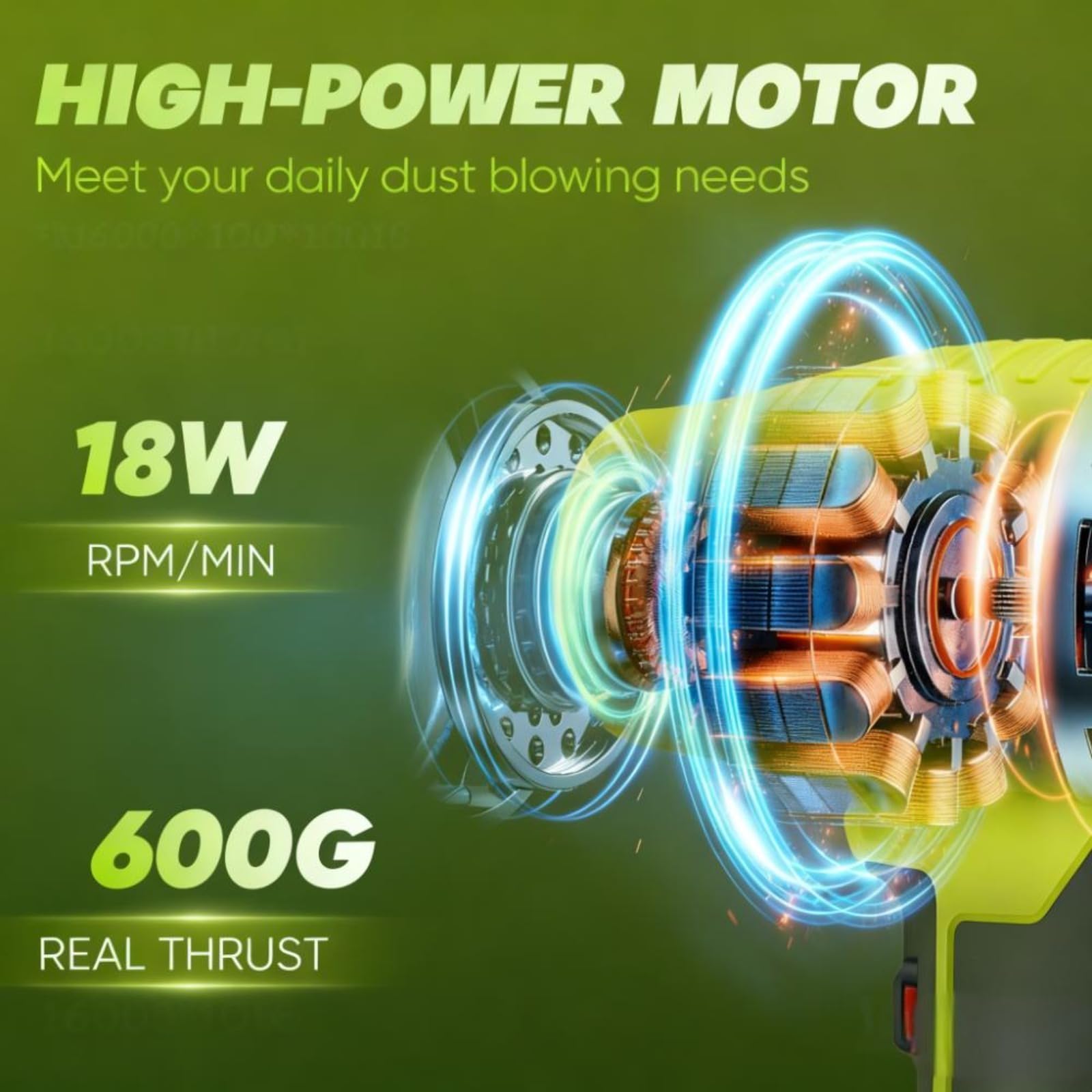 Soffiatore Ultra Leggero E Potente,Soffiatore A Batteria Potente,Aspira Foglie Per Giardino,Velocità Regolabile,Soffiatores Elettrico Per Auto,Giardino,Cortile,Foglie