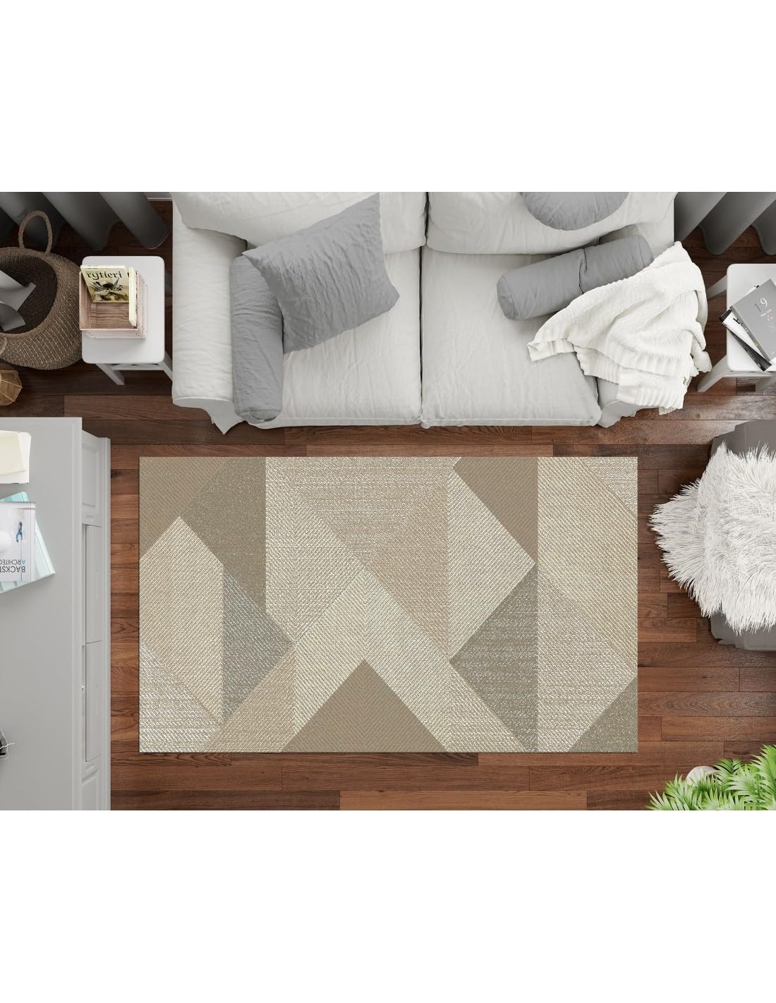 Mani Textile - Tappeto Miran Beige Dimensioni - 120 x 180 cm