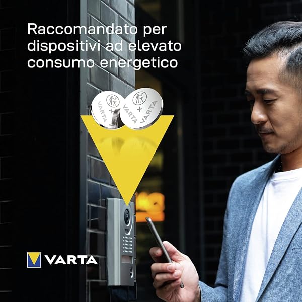 VARTA Pile a Bottone CR2032, confezione da 50, Power on Demand, Lithium, 3V, imballaggio sicuro per i bambini, per dispositivi Smart Home, chiavi dell'auto e altre applicazioni [Esclusivo su Amazon] CR2032 confezione da 50 - 5