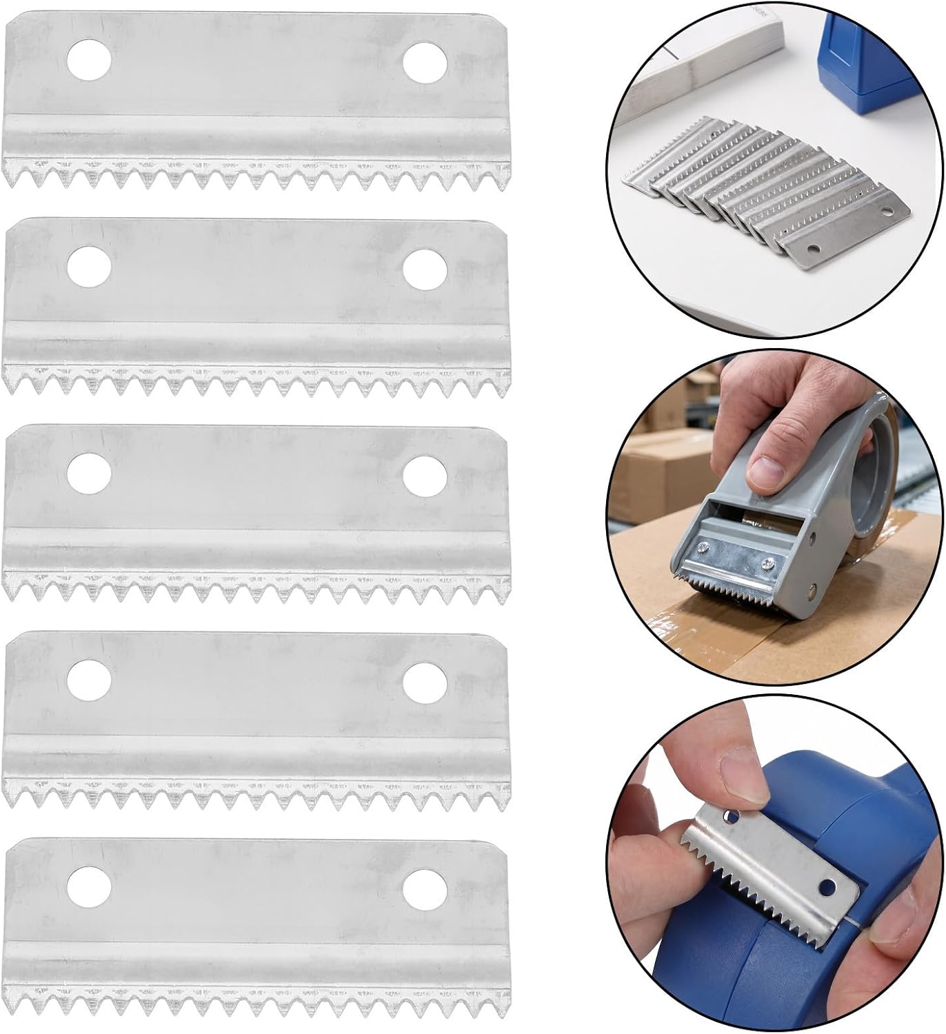 10pcs Tape Dispenser Replacement Blade Iron Serrated Edge Cutters