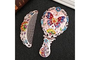 A touch of vintage charm with this alluring vanity brush set!