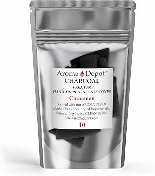 1'' Cinnamon Incense Charcoal Cones (10 Pack)