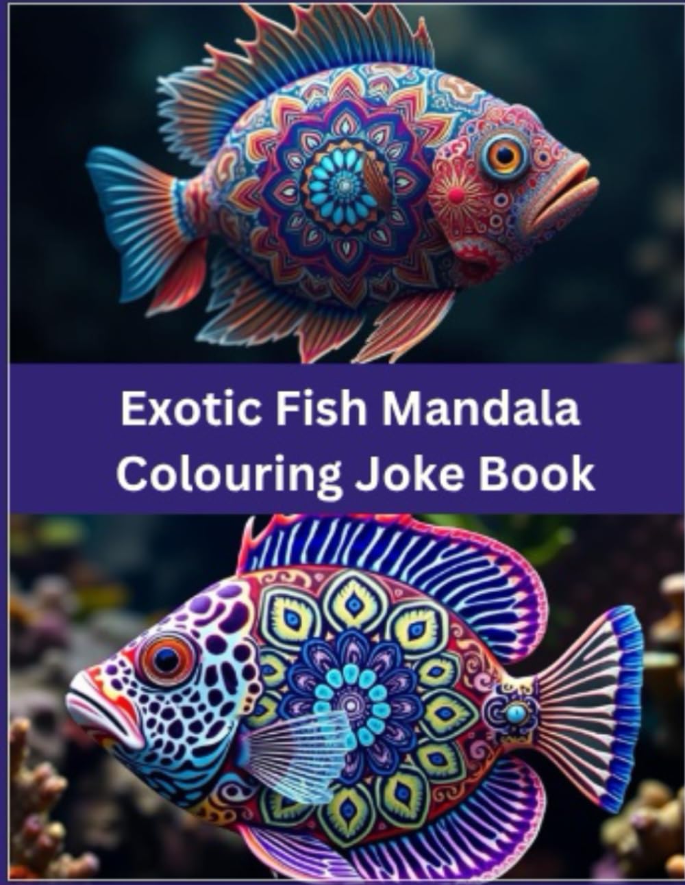 Exotic Fish Mandala colouring Joke Book