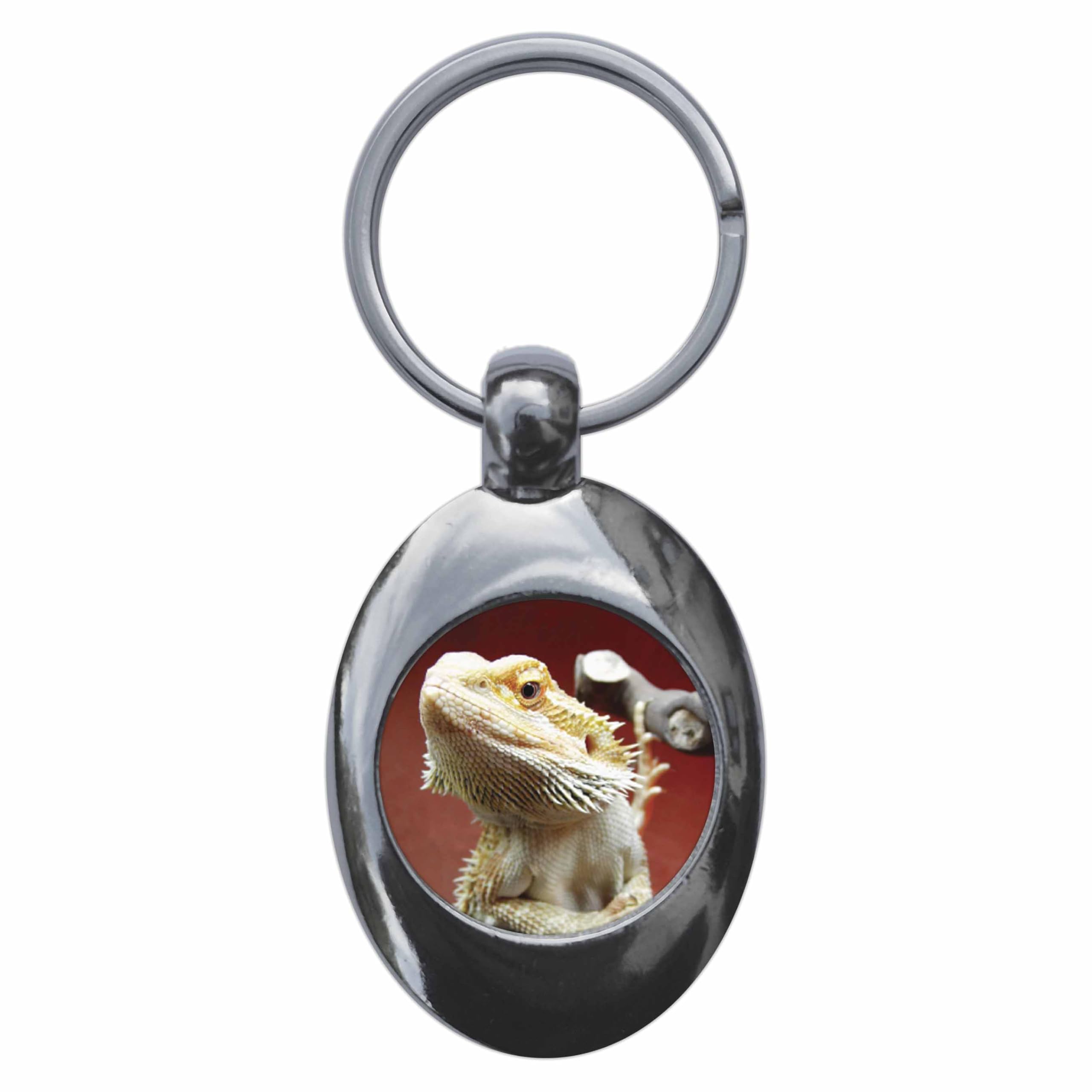 Ozorath Bearded Dragon Keyring Keychain With Trolley Coin