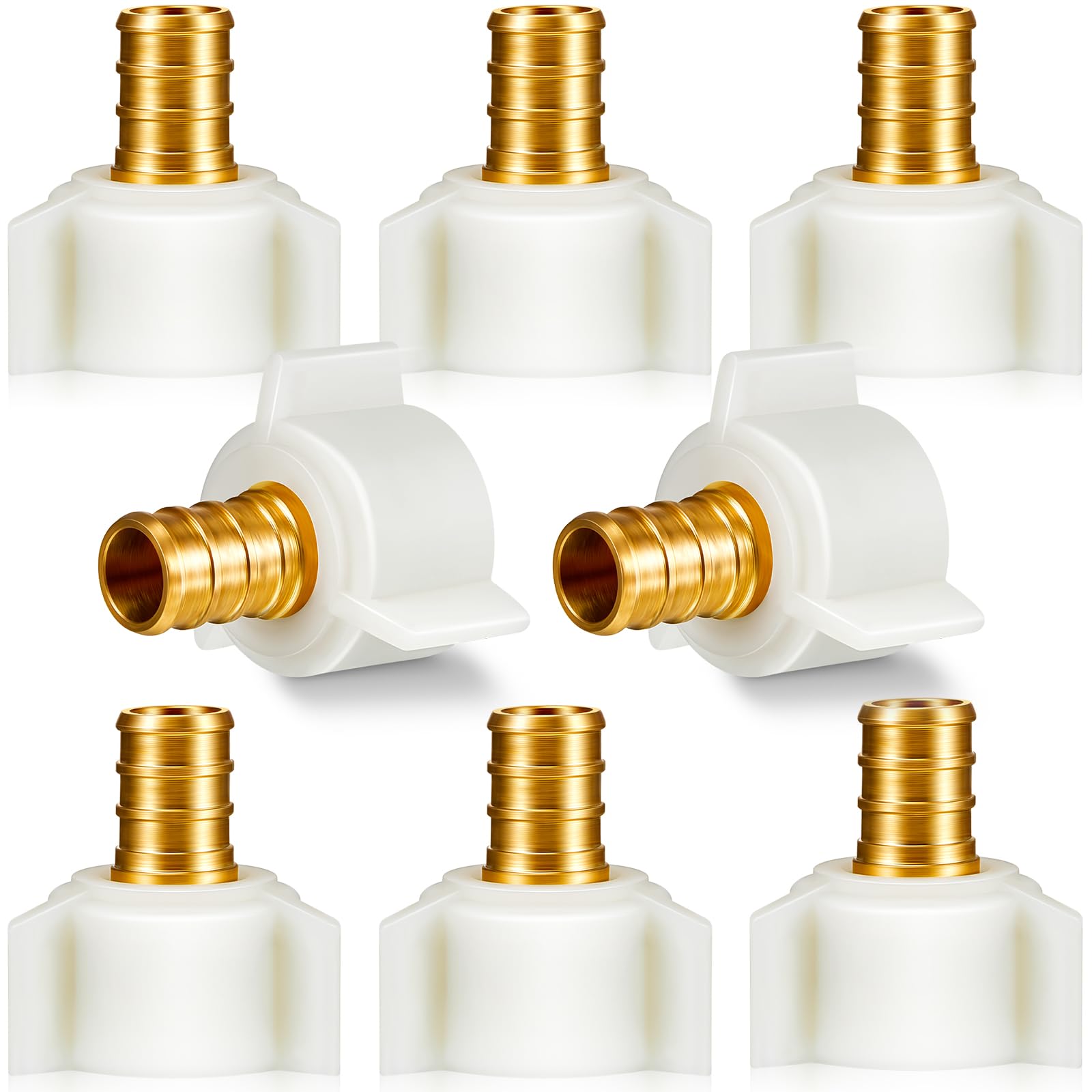 Fabbay 8 Pack Pex Fittings 1/2 Inch Female Threaded Swivel Adapter