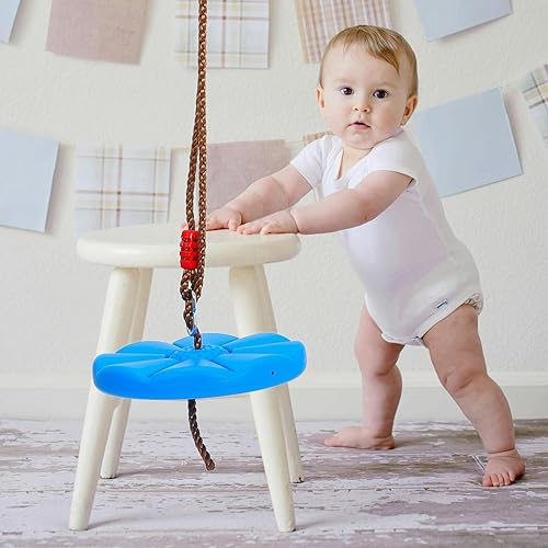 Miniatura 9 de Toyvian Oscilación octogonal durable del disco del pétalo al aire libre interior colgante silla del oscilación para el patio del jardín PE