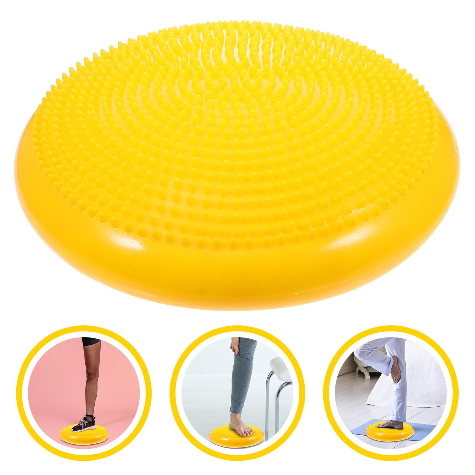 NOLITOY Aufblasbare Balance Disc Extra Dickes Wackelkissen mit Handpumpe zur Kernstärkung und Rückenentlastung Ergonomisches Sitzkissen für Therapie und Zufällige Farbe Zufällige Farbe