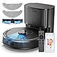 ILIFE V9 Pro Robot Vacuum and Mop Combo, Self Emptying Robot Vacuum Cleaner, 3000Pa Strong Suction, Gyro Navigation, App/Alexa/Remote Control, Works with 2.4G Wifi, Ideal for Hard Floors, Black