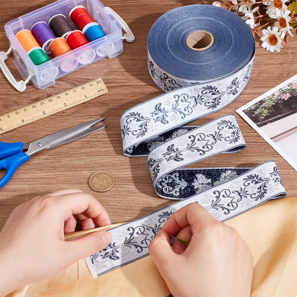 Ruban Jacquard Double Face 10 Couleurs - 38mm X 2m Par Rouleau - Pour Couture, Déco, Sacs, Vêtements