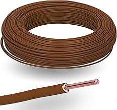 Kalitec H07V-U 1 x 1.5mm² Brown I Flame Retardant Single PVC 1.5mm2 Stranded Rigid Copper I 450/750V I Single Wire Wiring Cable for Internal Wiring of Machines and Luminaires