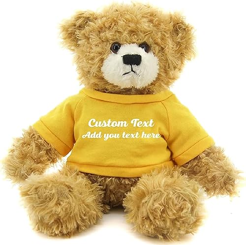 Made By Aliens Oso de peluche Brandon beige personalizado de 12 pulgadas, oso de peluche personalizado, gran regalo para San Valentín, graduación,
