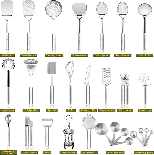 Miniatura 2 de Stainless Steel Kitchen Utensil Set- Fungun 28 Pcs Cooking Nonstick Cookware Set with Spatula - Best Gadgets Tools Kitchen Accessories