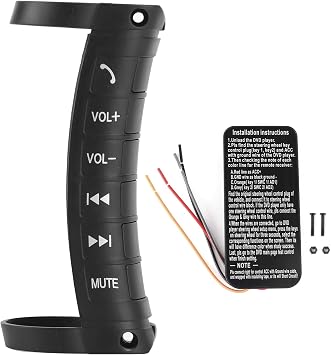 Atyhao Remote Control Steering Wheel Button ABS+PU Steering Wheel Controller for Android System Car Navigation Car Audio
