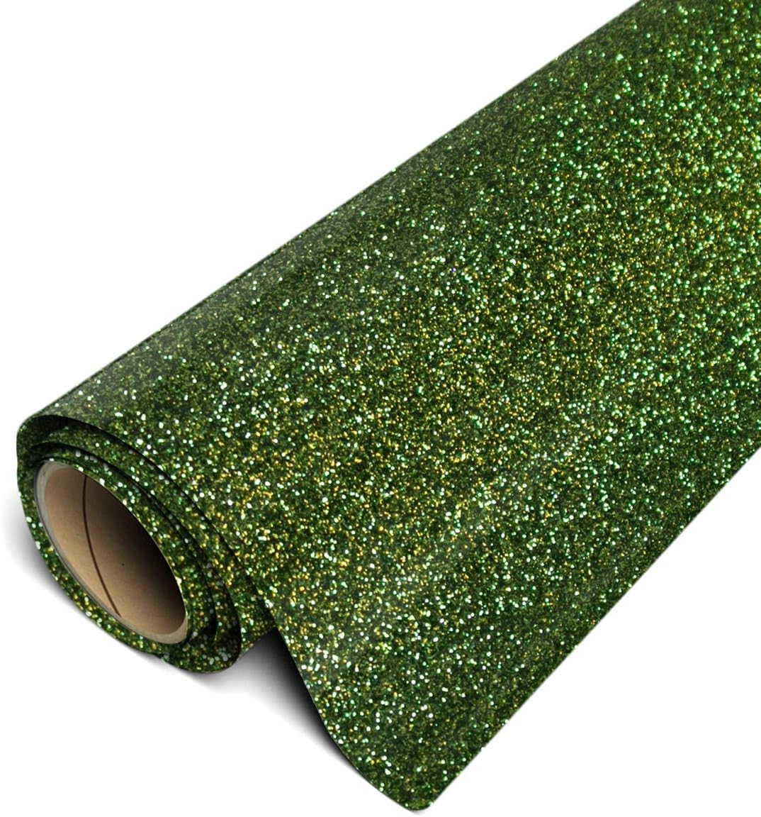 Siser Glitter HTV 20" x 5ft Roll - Iron on Heat Transfer Vinyl (Black)