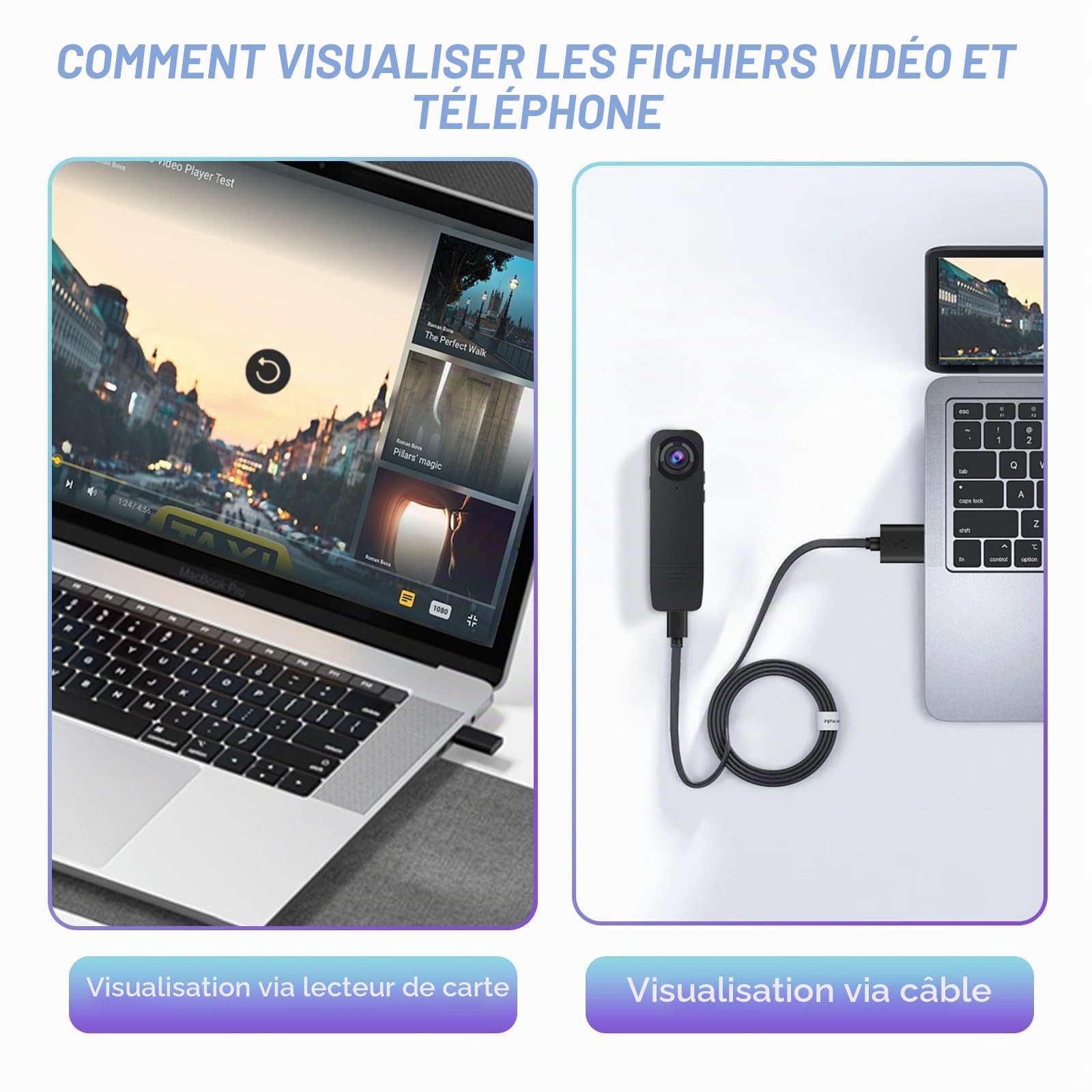 kaysunlink 1080P Mini Caméra Sport avec 64GB Carte, Corporelle Cam, Vision Nocturne, Autonomie de 6 Heures, Caméra d'action pour Vlogging, Voyages, Sécurité et Travail, Noir