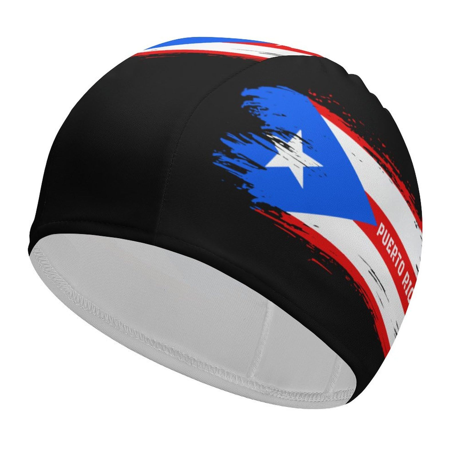 Puerto Rico Flag Unisex Swim Cap Waterproof Swimming Hat for Long and Short Hair Bathing Cap