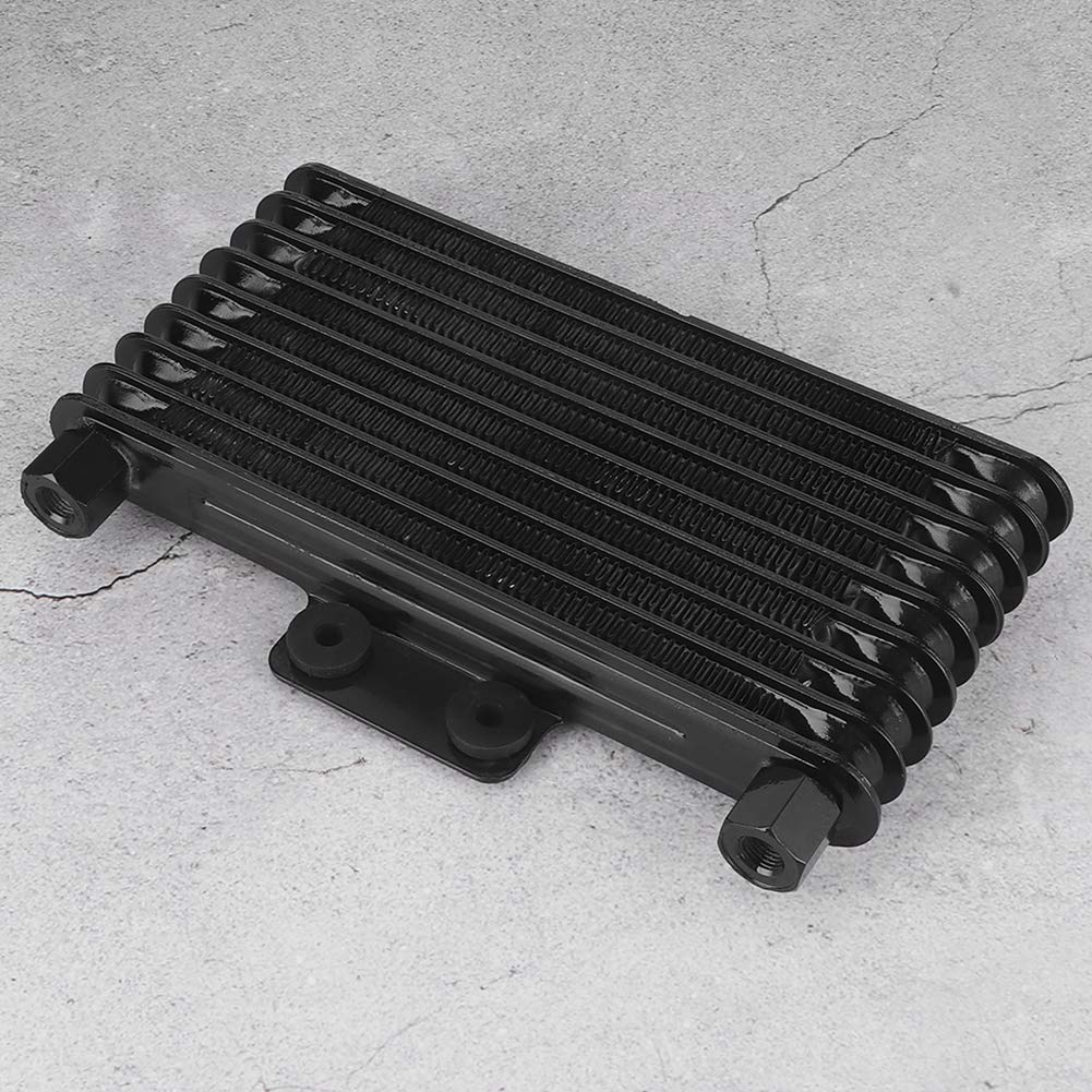 Radiador de Enfriamiento del Enfriador de Aceite del Motor Negro Universal para Motocicleta Dirt Bike ATV