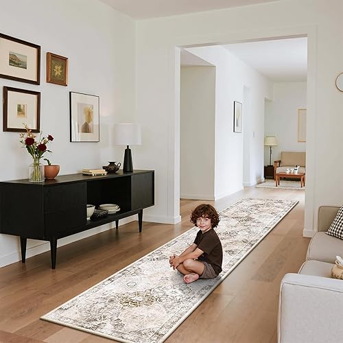 Miniatura 4 de Ileading Alfombras lavables para pasillo, 2 x 10 pies, antideslizantes, para entrada, cocina, baño, dormitorio, lavandería, sala de estar, alfombra