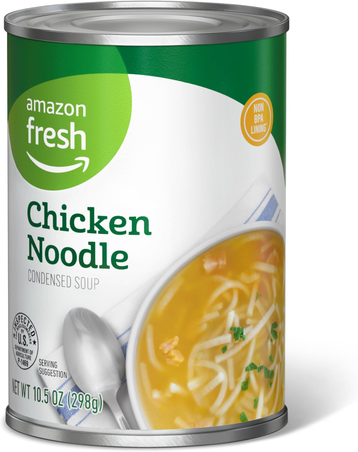 Amazon Fresh, Chicken Noodle, Condensed Soup, 10.5 Oz (Previously Happy Belly, Packaging May Vary)