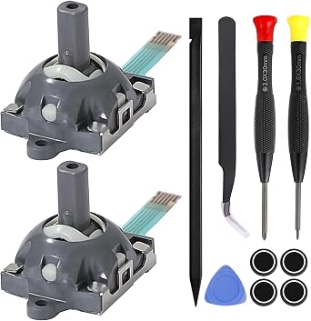 Ikpek 2 Pack Joysticks replacement for Asus ROG Ally RC71L Handheld Console, Joystick for GPD win3 Windows 10 Handheld Game Laptop Thumb Sticks 3D Analog Rod Replace Accessories with Repair Tools