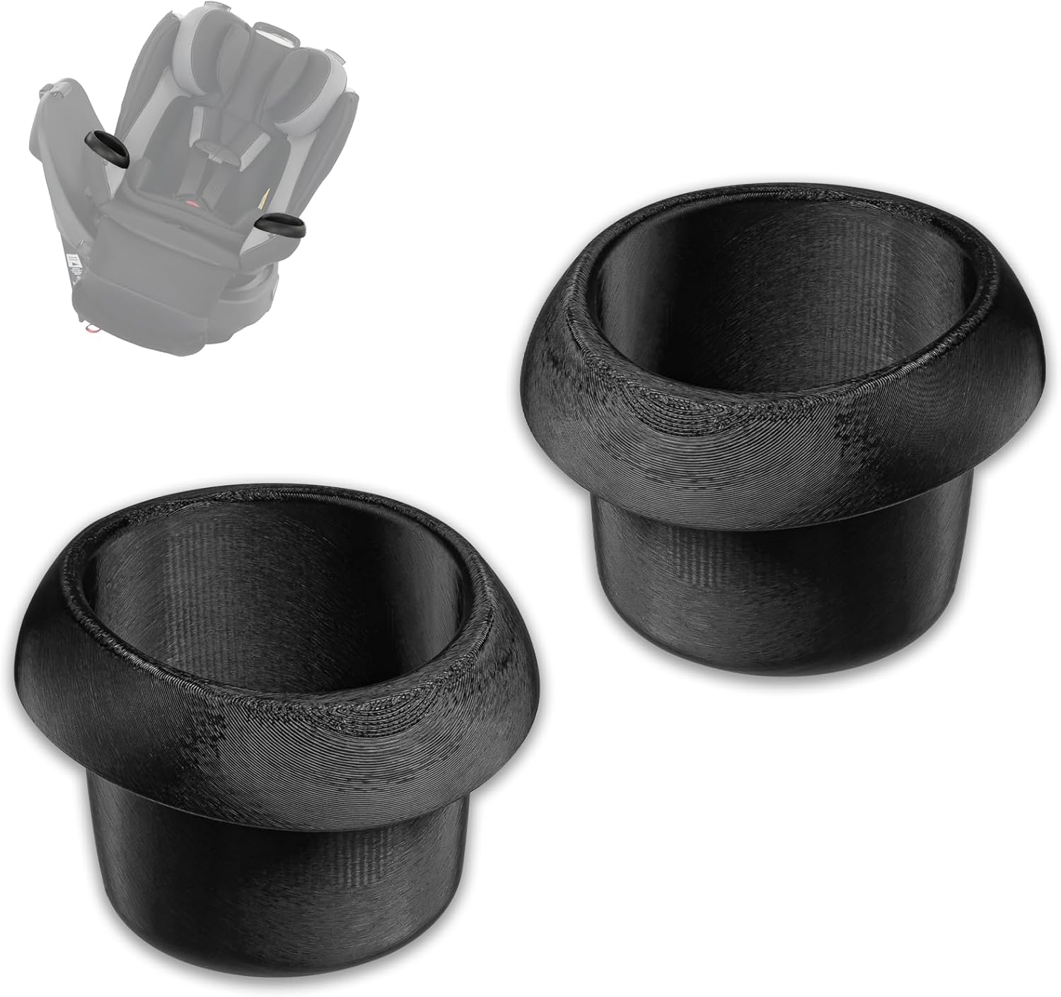 2 Pack Replacement Cup Holder Accessories | Compatible with Evenflo Revolve360 Rotational Car Seat | Left/Right/Symmetric Drink Holders | Durable Parts