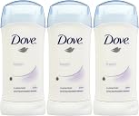 Dove Invisible Solid Deodorant, Fresh, 2.6 Ounce (Pack of 3)