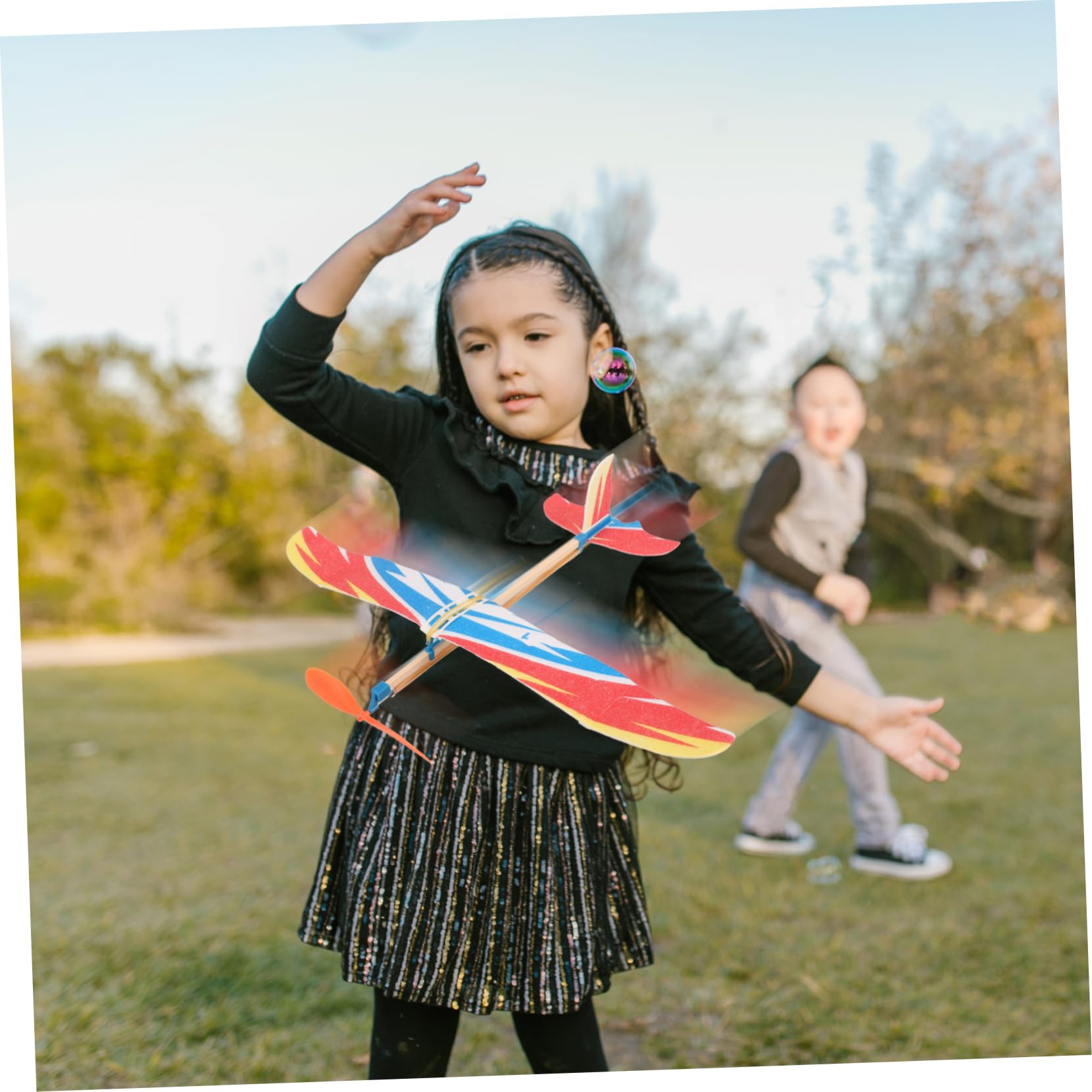 Lot de 10 planeurs en caoutchouc pour garçons et filles - Favorise la coordination œil-main et les parents - Pour garçons et filles