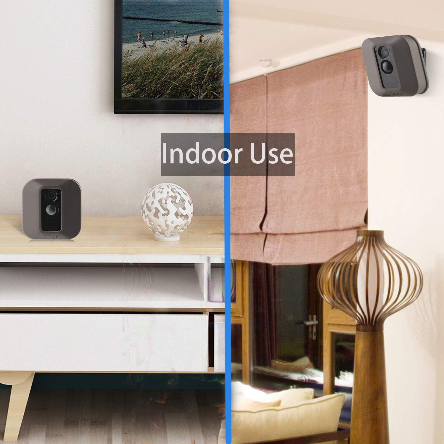 Silicone Covers Skins for Blink XT/XT2 Security Camera,Silicon Case for Blinks Home Security - Anti-Scretch Protective for Full Protection - Indoor Outdoor Best Home Accessories (4 Pack Brown)
