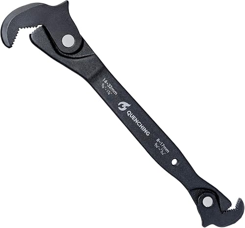 Self-Adjusting Crowfoot Wrench for Tight-Access Fasteners 8–32mm (5/16”–1-1/4”), Slim Profile, Not for Heavy Torque