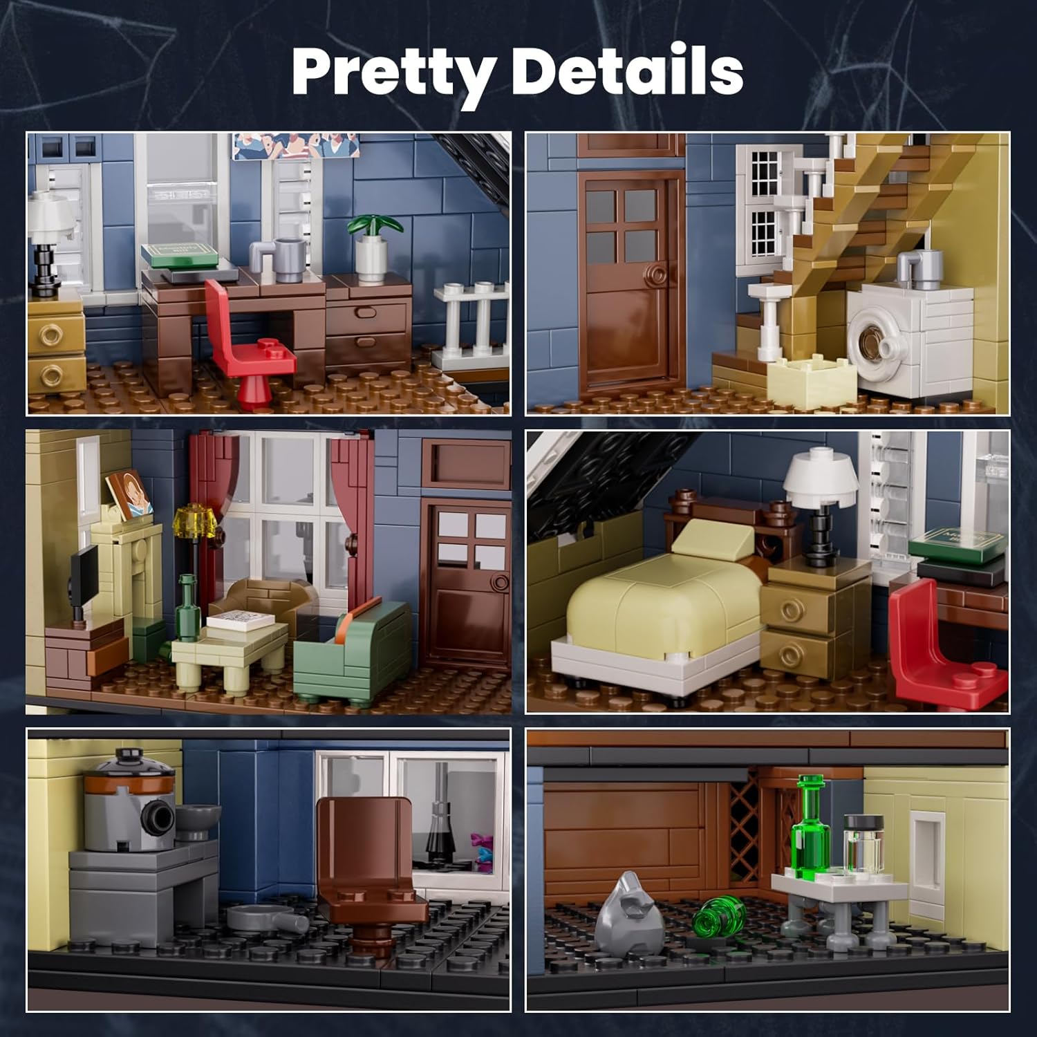 Shame House Building Blocks, Gallagher House TV Series Frank Fiona Creative Toys Set Compatible with Lego, Gift Decor for Fans 18+ Adult(1058 PCS)