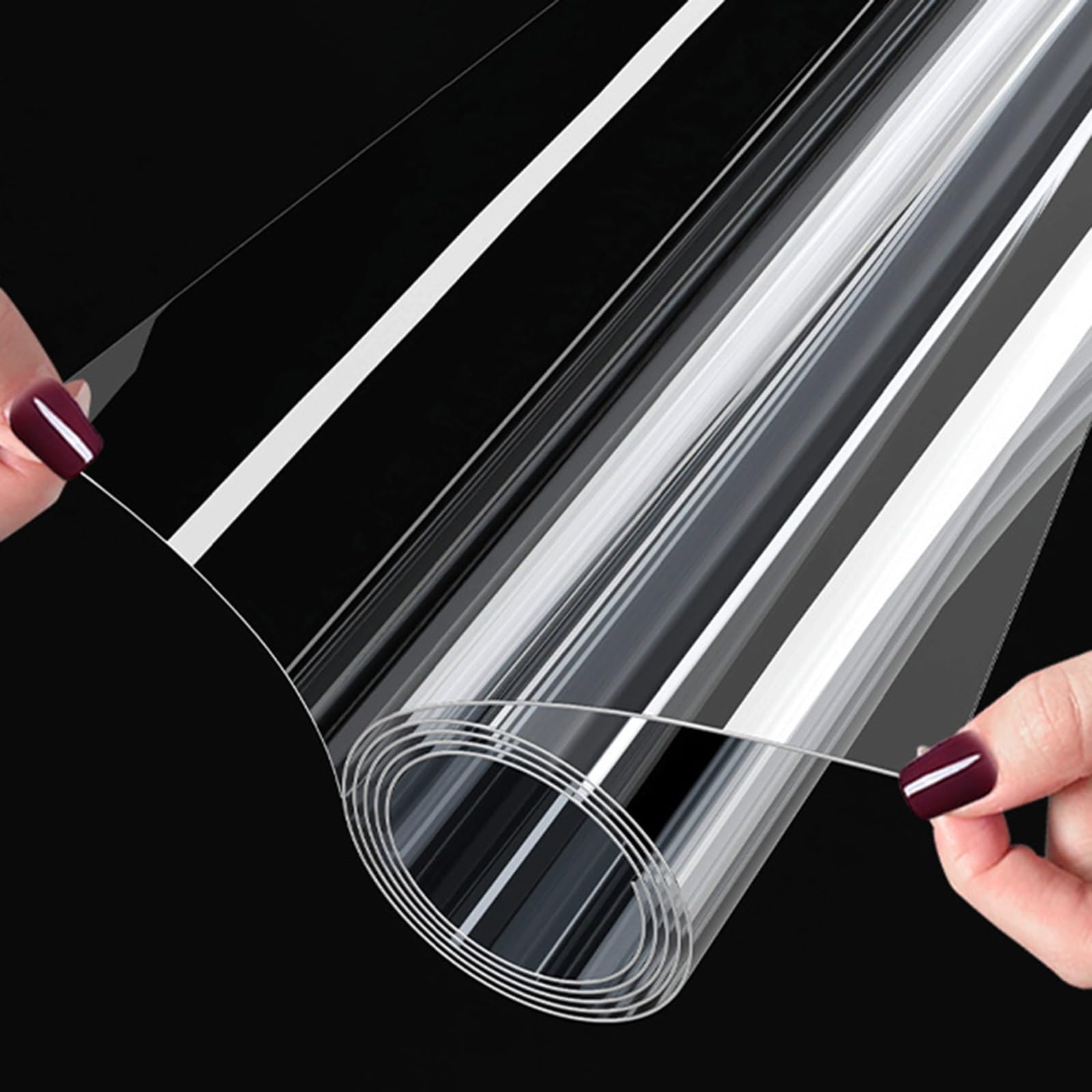Transparente Schutzfolie zum Abziehen und Aufkleben, selbstklebendes Vinyl für Holz, Marmor, Arbeitsplatten und Möbel, hitzebeständig, transparente Rolle (50 x 165 cm)