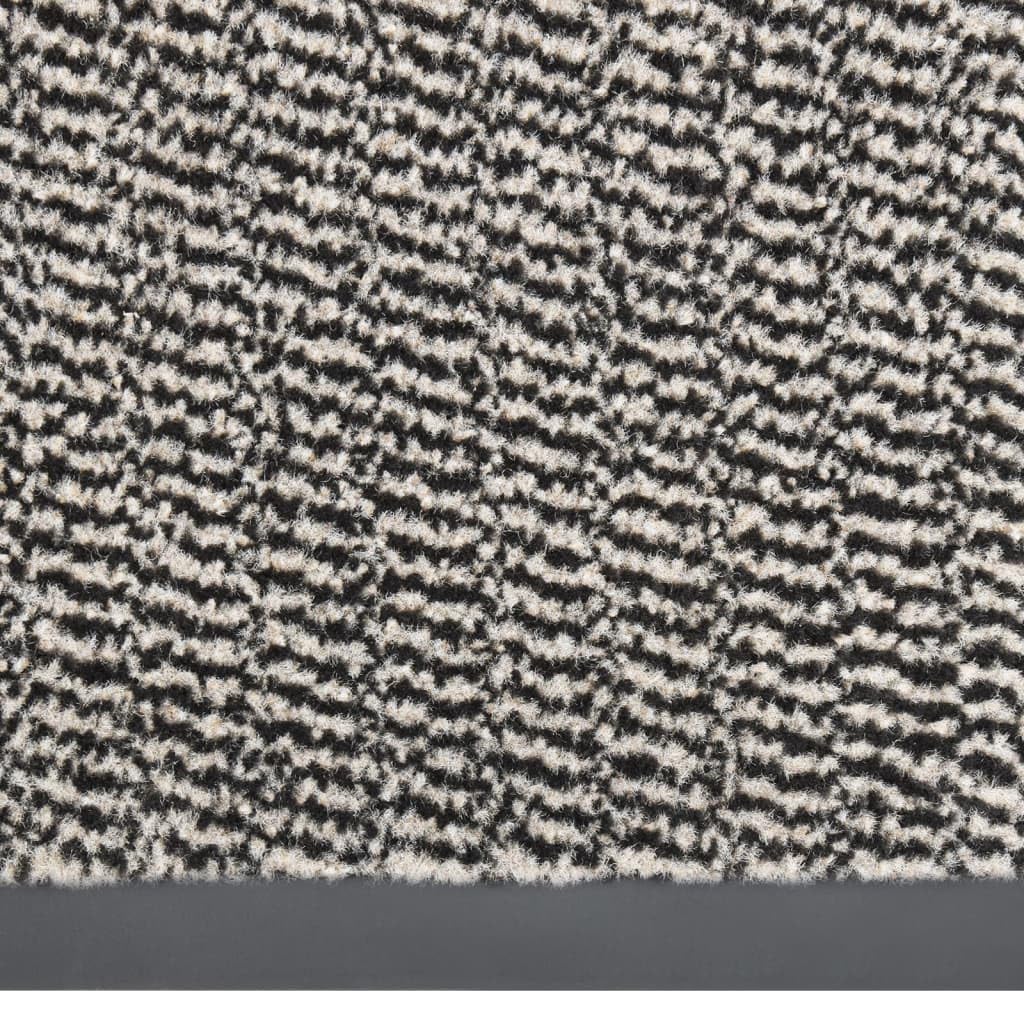 Zerbino trapuntato 60 x 150 cm, marrone chiaro, in robusto polipropilene con retro in gomma, per ingresso, corridoio, balcone e terrazze coperte