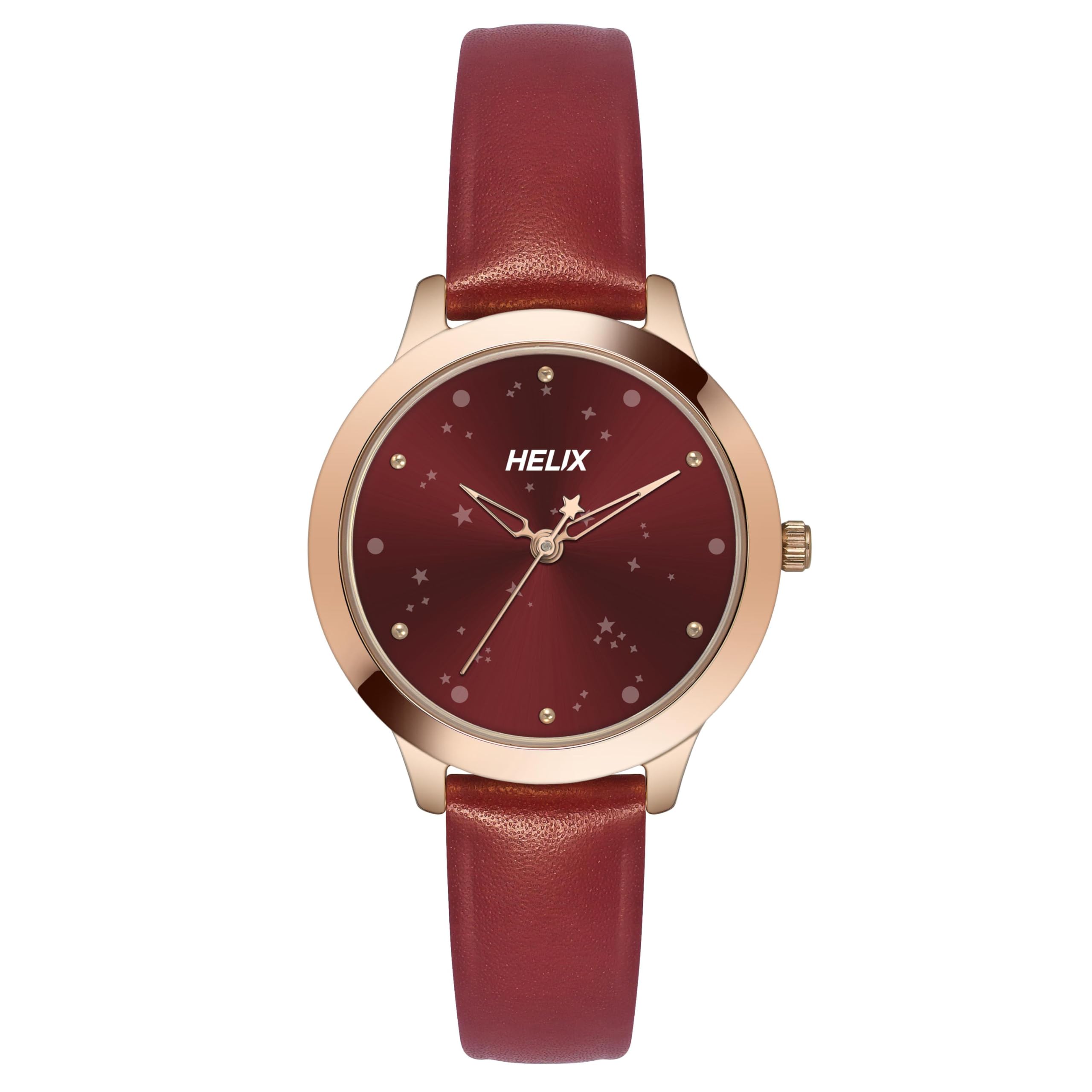 Helix Women Maroon Round Dial Analog Watch - TW022HL31-image-33