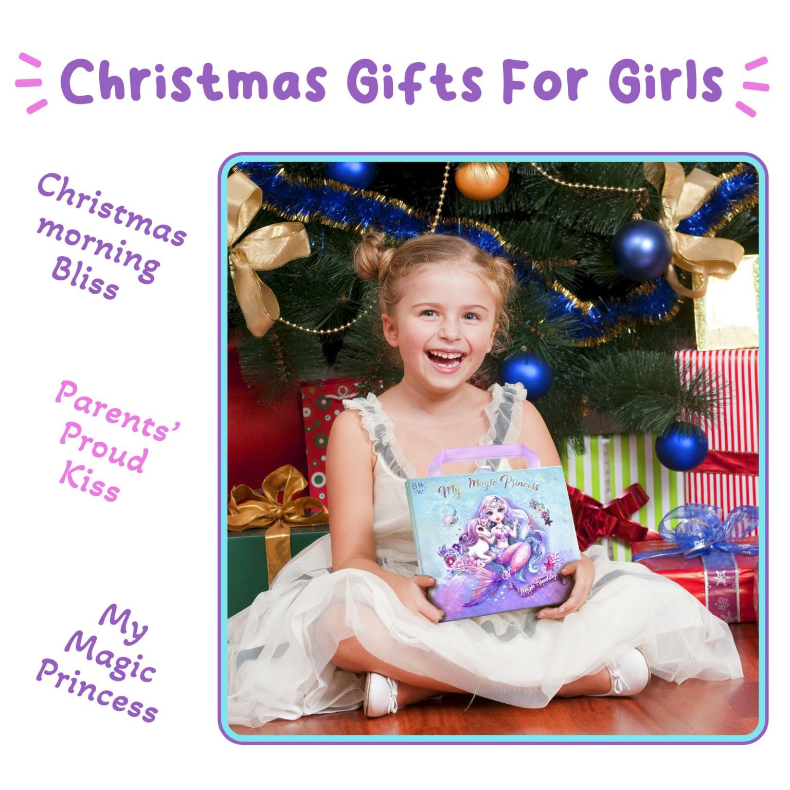 Mädchen-Charm-Armband-Bastelset: Geschenk ideal für 6, 7, 8, 9 Jahre alte Mädchen, Geburtstagsgeschenke, Meerjungfrauen-Schmuck, Kunst und Handwerk für Kinder im Alter von 8–12 Jahren, die die