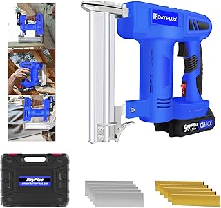 Electric Brad Nailer, Staple Gun for Wood Heavy Duty, Nail Gun Battery Powered, 2 in 1 Electric Nail Gun with 100 Staples & 100 Nails, Firing Speeding Max. 80pcs/MIN, for DIY Project of Upholstery