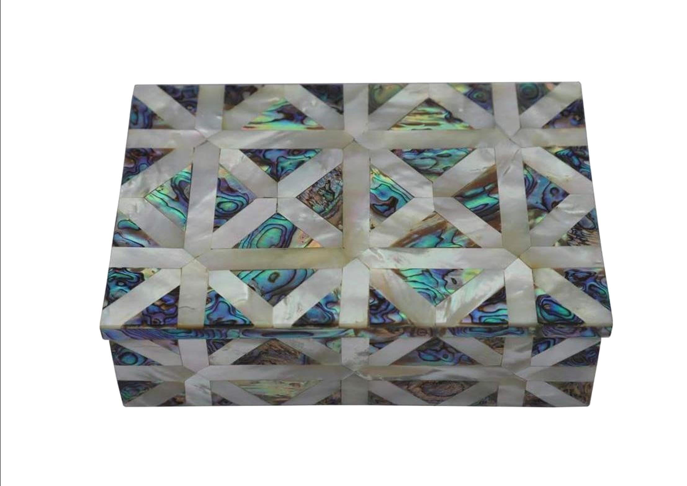 Boîte à bijoux rectangulaire en marbre blanc pour cadeau idéal