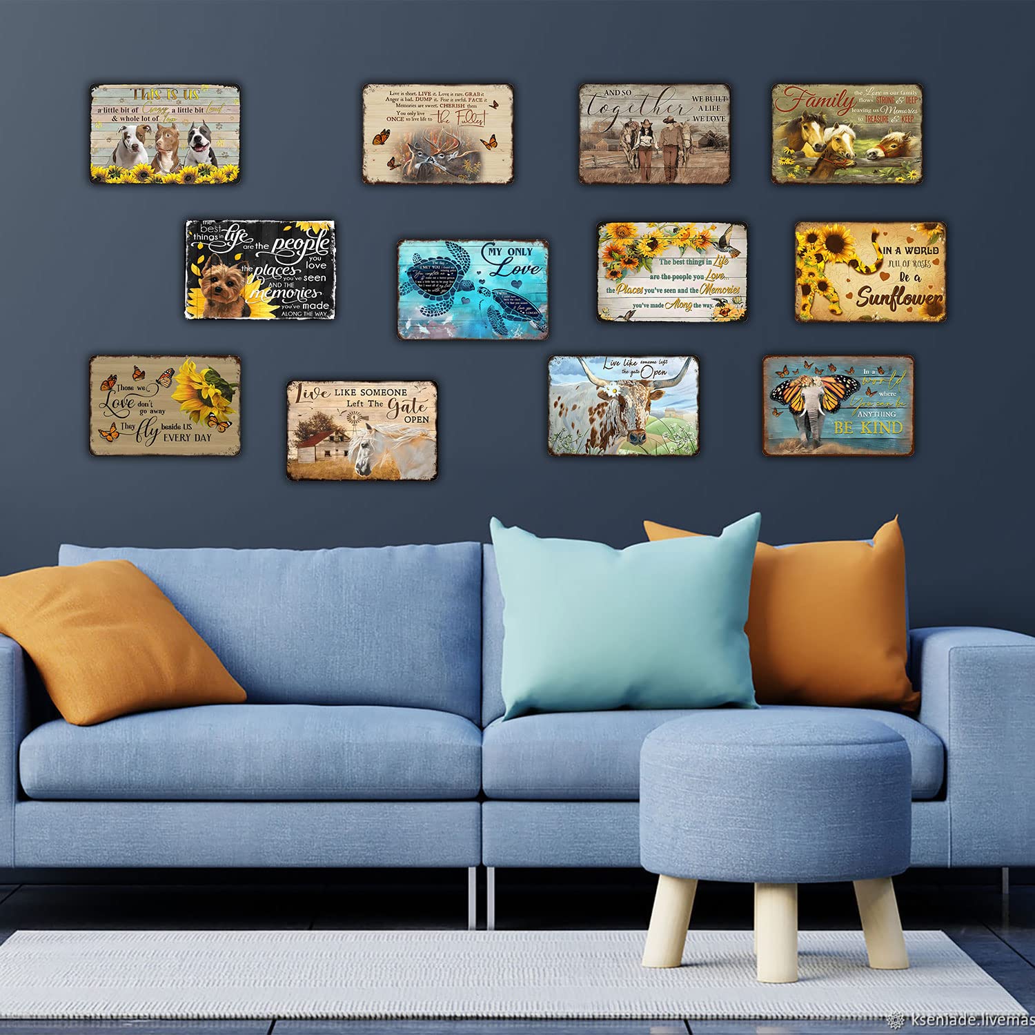 Targa In Metallo Retrò ‘Go Skiing’ – 20x30 Cm – Decorazione Da Parete Per Casa, Bar, Garage – Stile Vintage - 4