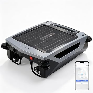 Solar Pool Skimmer Robot, App Control 24/7 Auto Cleaner
