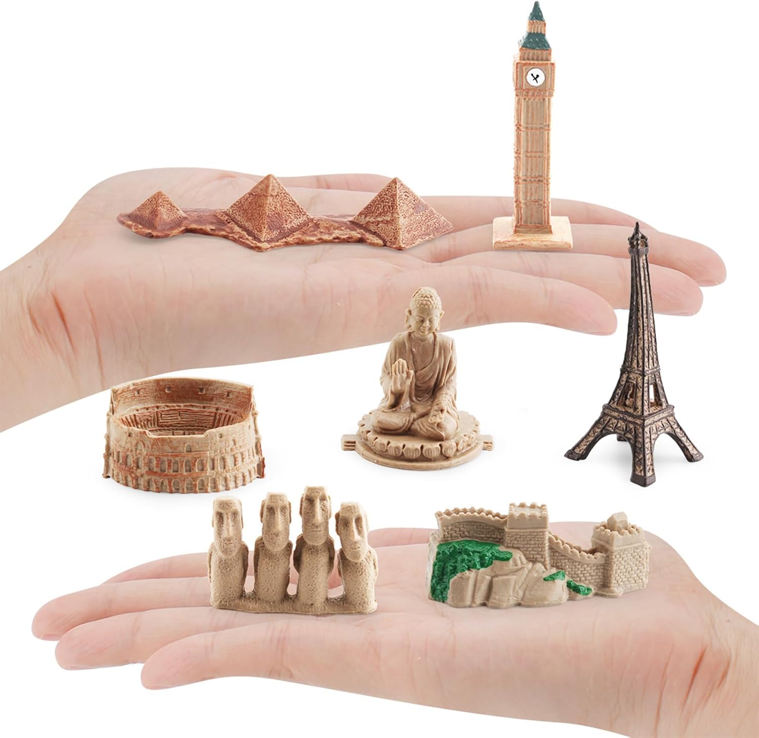 ONEST ミニワールドビルディングモデルプレイセット 20個セット 有名な建築フィギュア 男の子と女の子向け