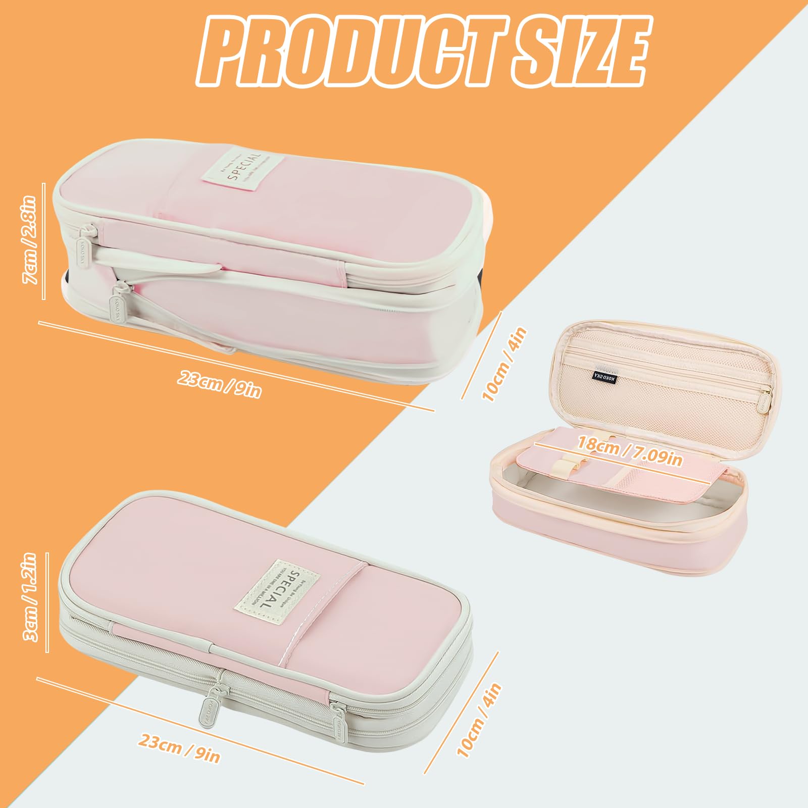 elook Pencil Case, Big Capacity Large Pen Cases, Versatile Storage for Stationery Toiletries - Image 2