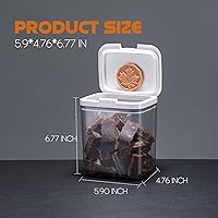 Vista 6 de Contenedor de azúcar moreno - Contenedor hermético de 2 cuartos de galón/2 litros, contenedor de almacenamiento de azúcar moreno, contenedor