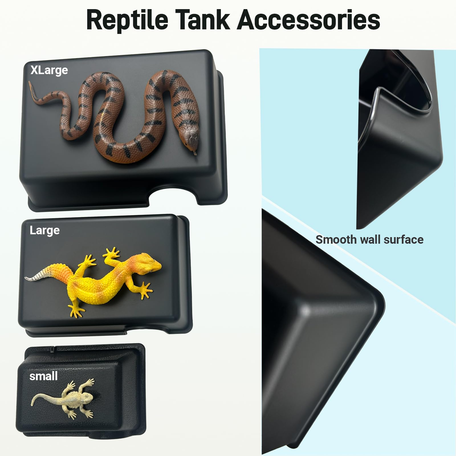 11.5in Reptile Humid Large Hide Cave, Moist Hideout for Gecko, Lizard, Snake - Natural-Looking Shelter for Humidity Retention & Shedding Support, with Easy-Clean Design (11.5"x7.8"x2.7") - image 6