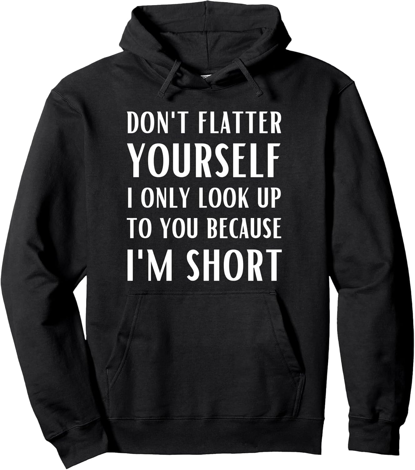 Don't Flatter Yourself Only Look Up To You Because I'm Short Pullover Hoodie