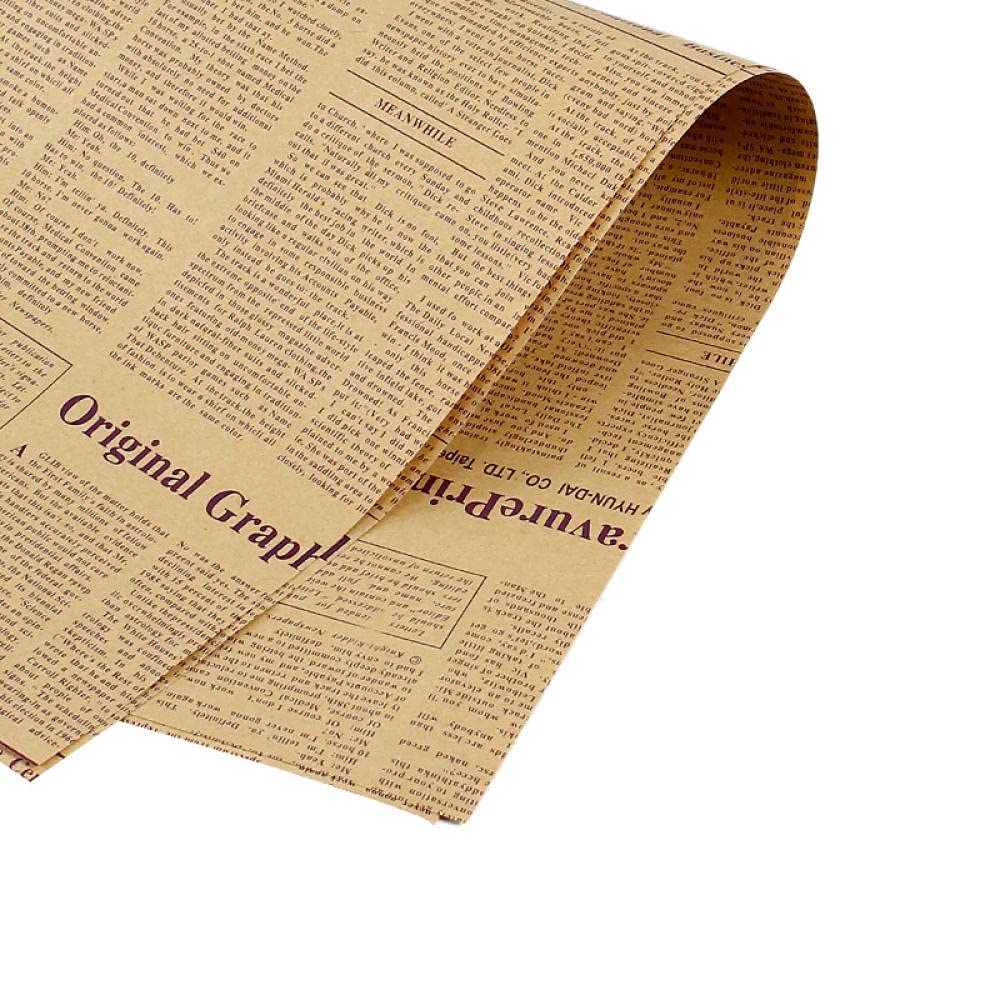 Papier Do Pakowania Prezentów Papier Do Pakowania Prezentów50 * 70 Cm 5 Sztuk/Zestaw Kraft Retro Wrapper Flower Wrapper Papier Papier Papieru Papieru Zawijającego-6A